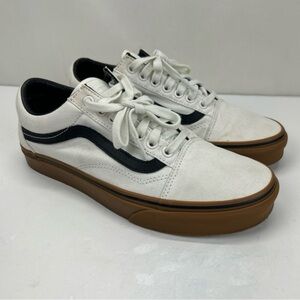 Vans Old Skool White and Black Sneakers Mens Sz 8 Women’s 9.5